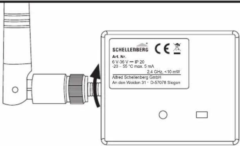 SCHELLENBERG Art. Nr. 6 V-36 V = IP 20 -20 - 55 °C max. 5 mA 2,4 GHz, <10 mW Alfred Schellenberg GmbH An den Welden 31 · D-57078 Siegan