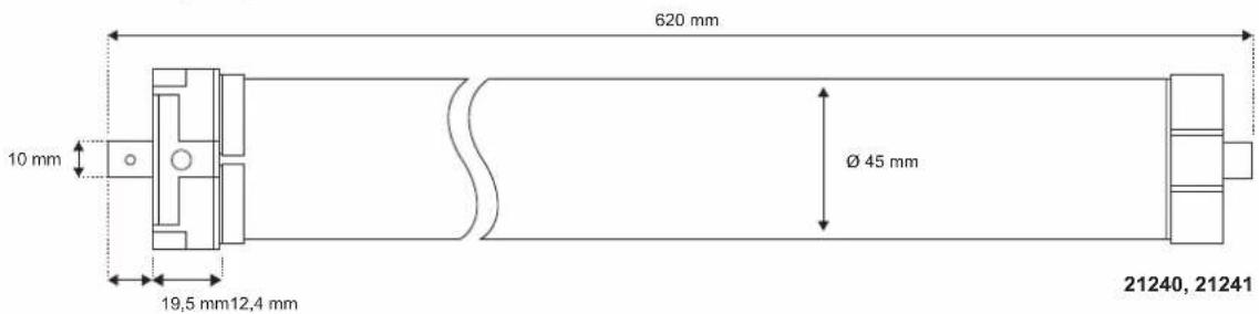 620 mm 10 mm Ø 45 mm 19,5 mm 12,4 mm 21240, 21241