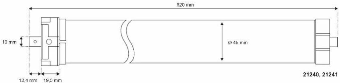 620 mm 10 mm Ø 45 mm 12,4 mm 19,5 mm 21240, 21241