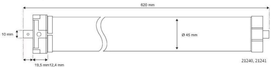 620 mm 10 mm Ø 45 mm 19,5 mm 12,4 mm 21240, 21241