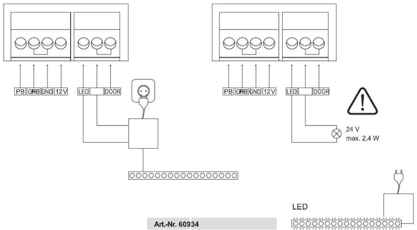 PB GRE GND 12V LED DOOR PB GRE GND 12V LED DOOR 24 V max. 2,4 W Art.-Nr. 60934 LED