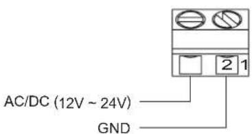 AC/DC (12V ~ 24V) GND