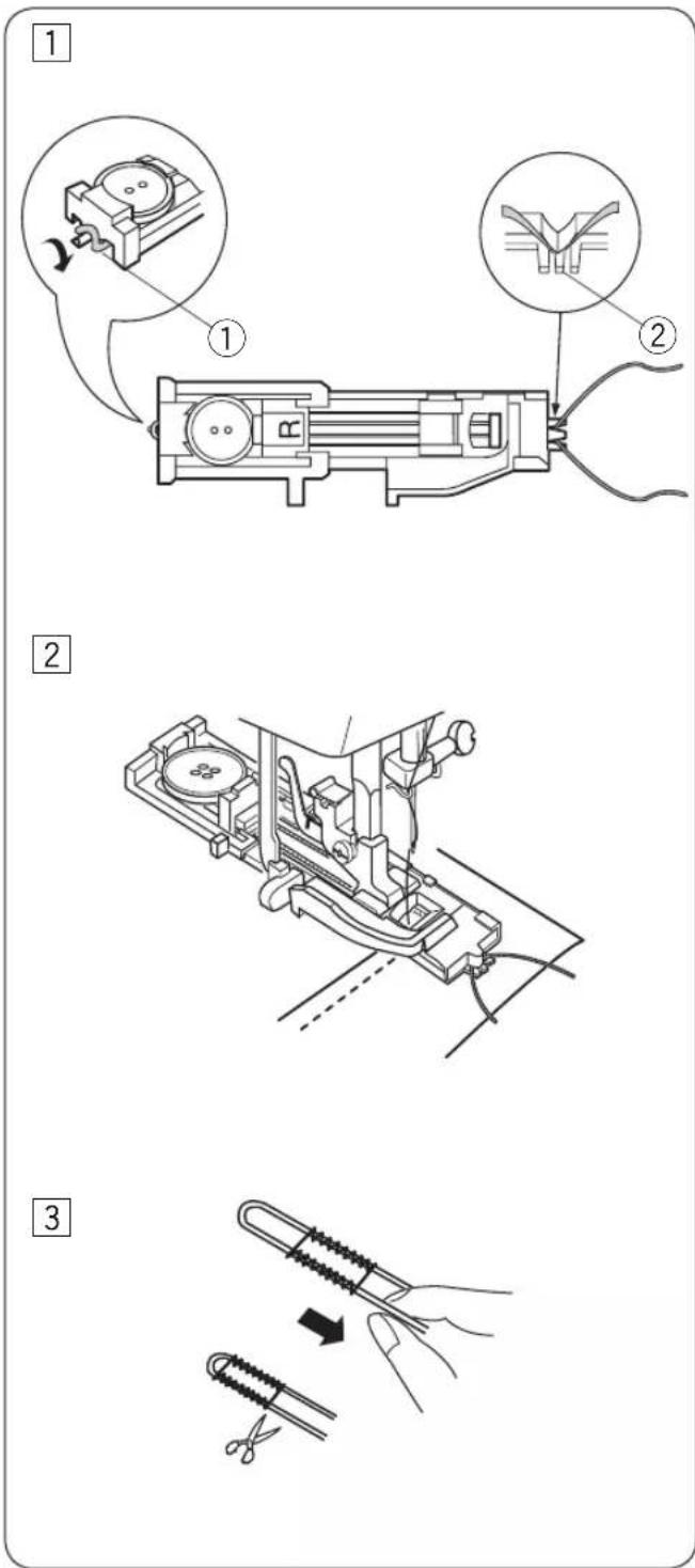 JANOME Magenta 43 - Boutonnière gansée - 1