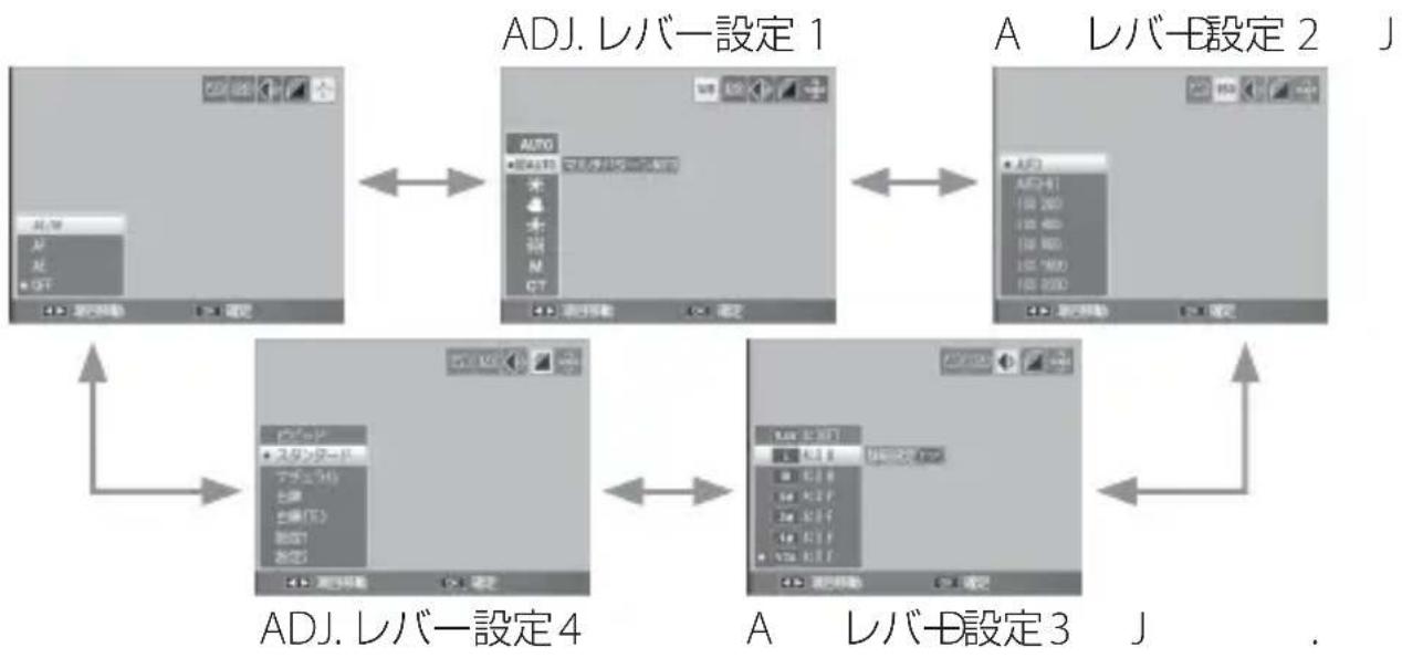 PENTAX GXR - ADJ. レバーを左右にたおすか、Fn1/Fn2 ボタンで設定したい項目を選択する - 1