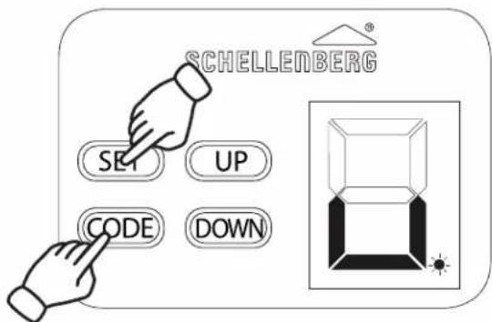 SCHELLENBERG SET UP CODE DOWN