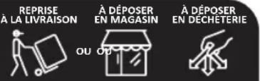 REPRISE À LA LIVRAISON À DÉPOSER EN MAGASIN À DÉPOSER EN DECHETERIE OU OU