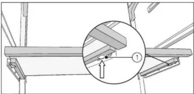 MIELE F 2413 Vi - Retirer la tablette au-dessus de la fabrique à glaçons - 1