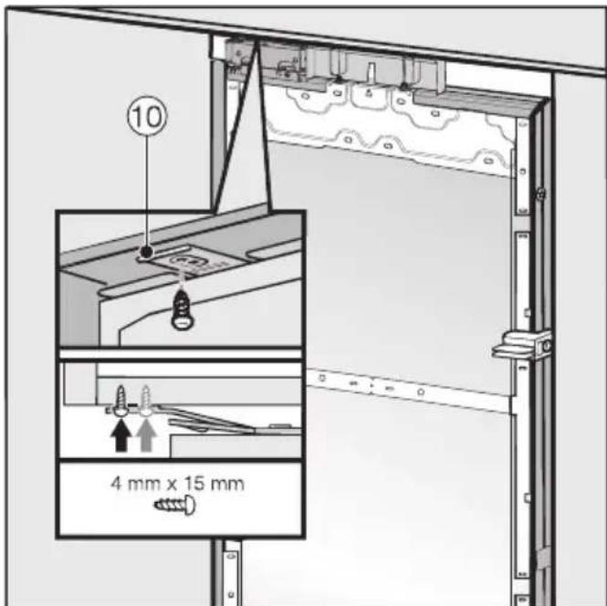 MIELE F 2413 Vi - Fixer l'appareil dans la niche d'encastrement - 2
