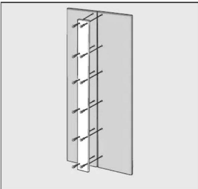 MIELE F 2413 Vi - Bandeau métallique pour les façades à plusieurs panneaux - 1