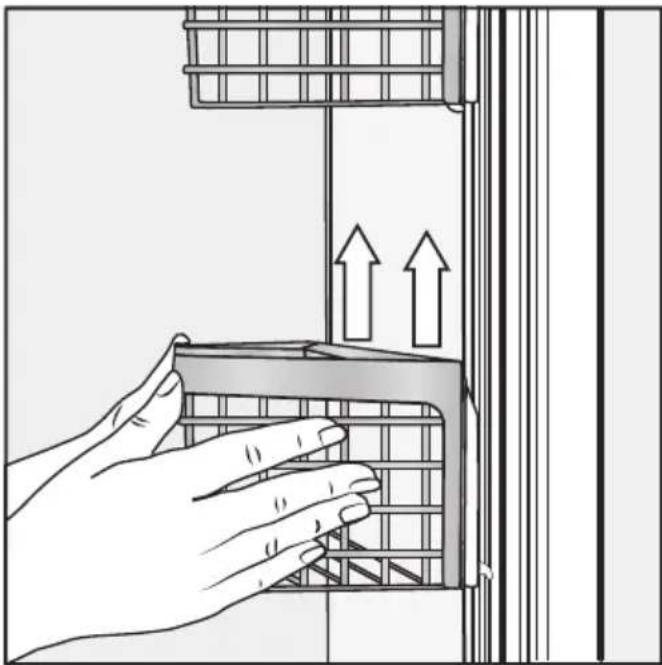 MIELE F 2813 Vi - Déplacer ou retirer les balcon- nets de contreporte - 1