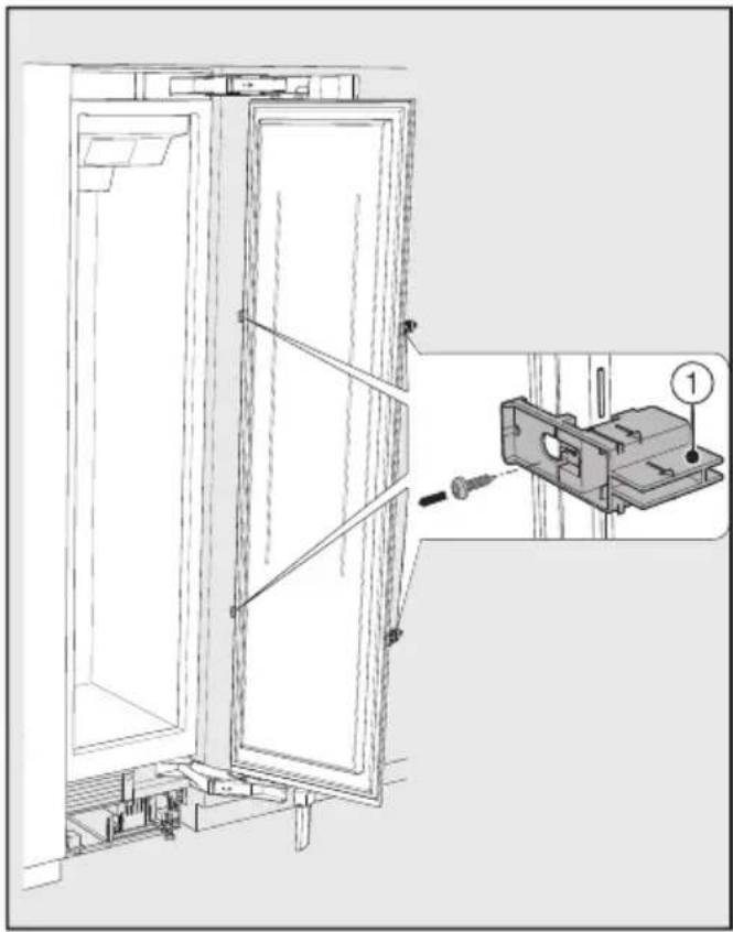 MIELE F 2813 Vi - Préparation du montage de la façade du meuble - 1