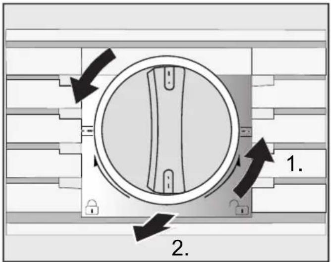 MIELE F 2813 Vi - Nettoyer le filtre à eau (filtre à tamis IntensiveClear) - 1