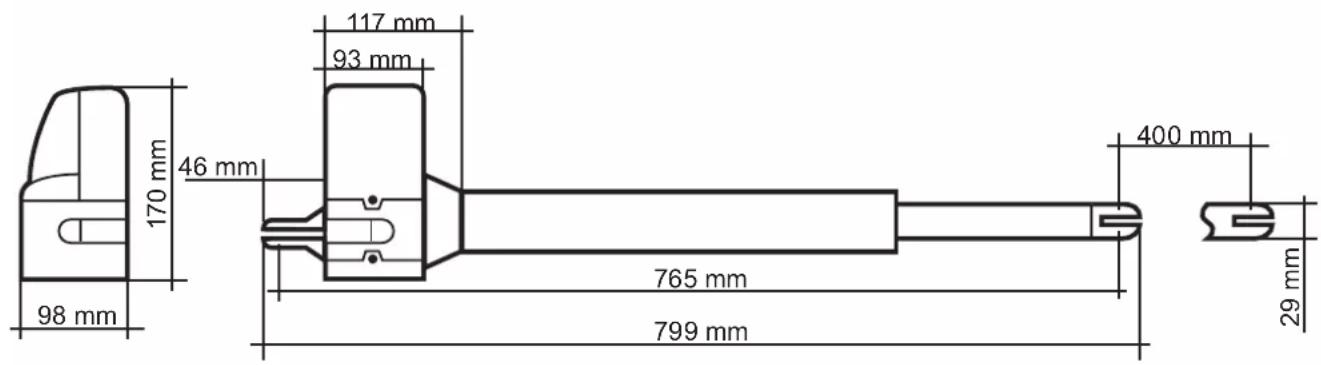 170 mm 46 mm 98 mm 117 mm 93 mm 765 mm 799 mm 400 mm 29 mm