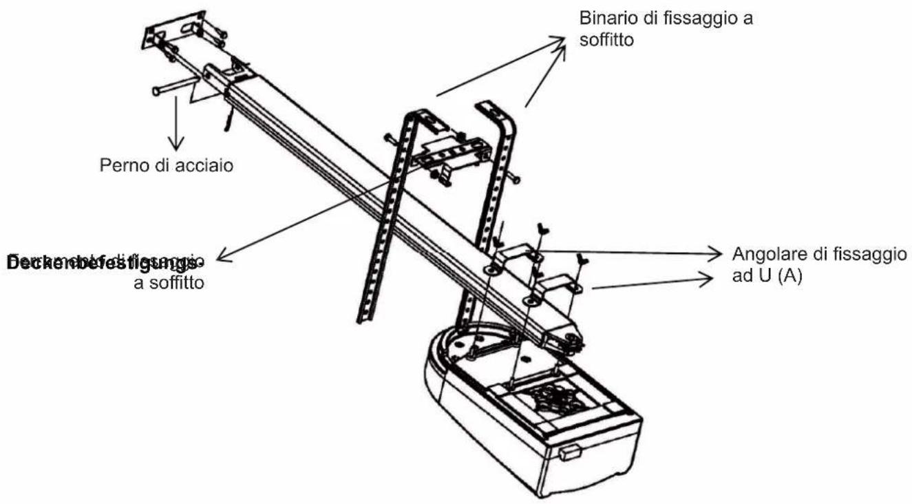 Perno di acciaio Deckere festiggio a soffitto Binario di fissaggio a soffitto Angolare di fissaggio ad U (A)