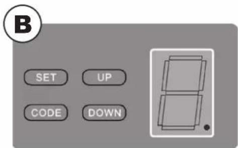 B SET UP CODE DOWN