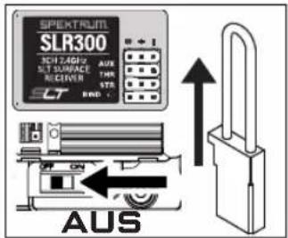 SPECTRUM SLR300 SCH 2.4GHz SLT SURFACE RECEIVER AUX 1MHz 976 RWD AUS