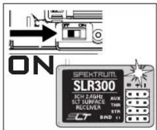 ON SPEKTRUM SLR300 3CH 2.4GHz AUX SLT SURFACE THR RECEIVER STR SLT BIND 11