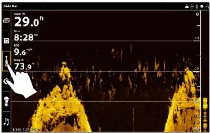 HUMMINBIRD SOLIX 10 CHIRP GPS - Afficher une barre de données - 2