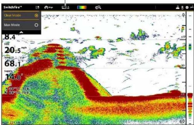 HUMMINBIRD SOLIX 10 CHIRP GPS - SwitchFire : Mode Effacer SwitchFire : Mode Max - 1