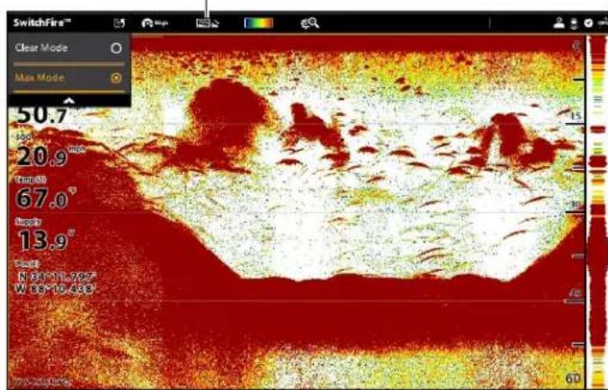 HUMMINBIRD SOLIX 10 CHIRP GPS - SwitchFire : Mode Effacer SwitchFire : Mode Max - 2