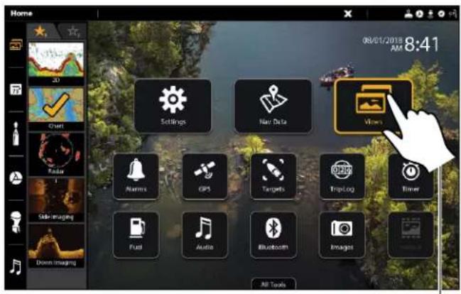 Home 08/01/2018 8:41 AM Settings Maps Data Views Alarms GPS Targets Snaplog Timer Push Audio Bluetooth Images Down Imaging All Tools