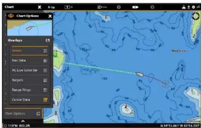 HUMMINBIRD SOLIX 15 CHIRP MEGA SI GPS - Modification de la superposition des affichages - 1