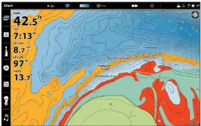HUMMINBIRD SOLIX 12 CHIRP MEGA SI GPS - Vue d'ensemble de la source cartographique - 4