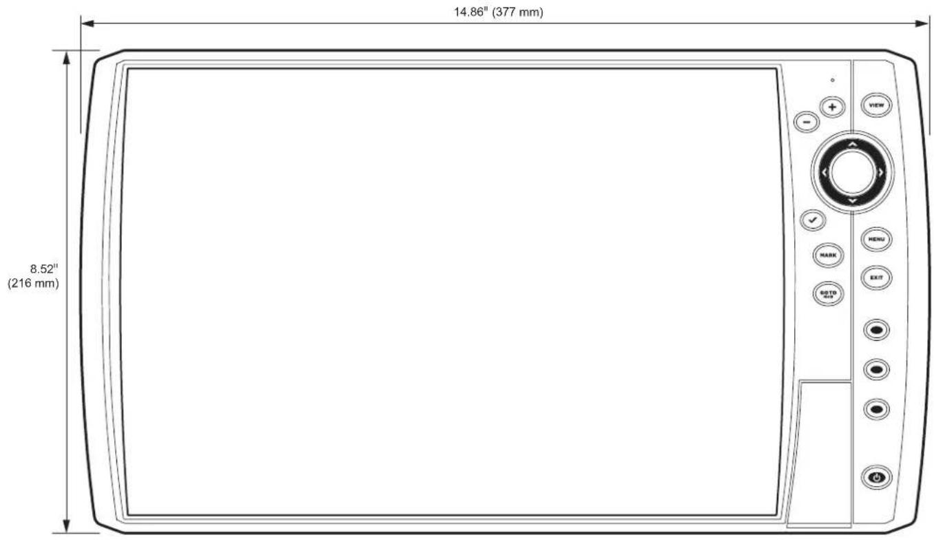 14.86" (377 mm) 8.52" (216 mm)