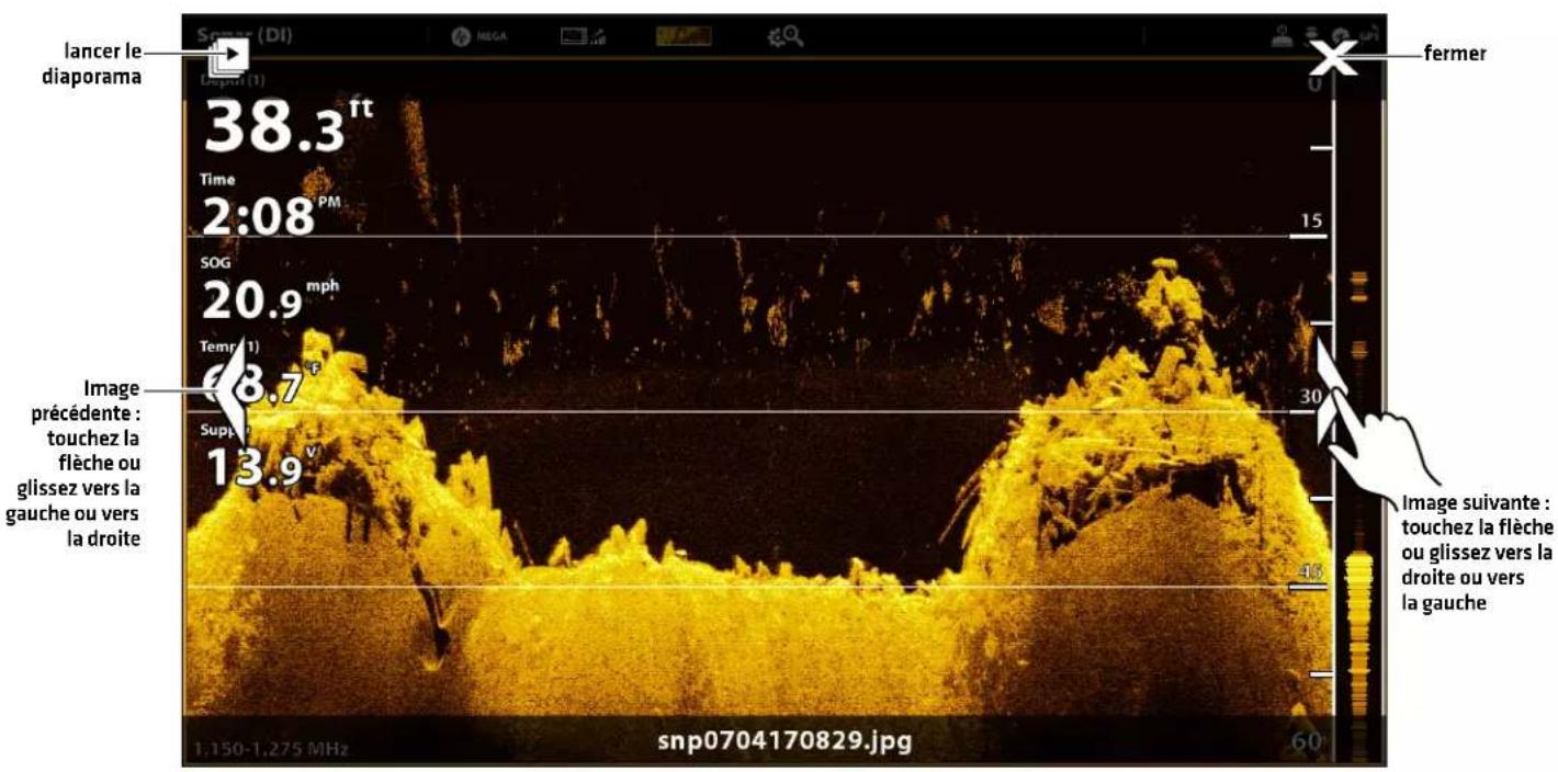 lancer le diaporama 38.3ft Time 2:08PM SOG 20.9mph Temr (1) 63.7°F Supp 13.9V fermer Image précédente : touchez la flèche ou glissez vers la gauche ou vers la droite Image suivante : touchez la flèche ou glissez vers la droite ou vers la gauche snp0704170829.jpg 1,150-1,275 MHz 60