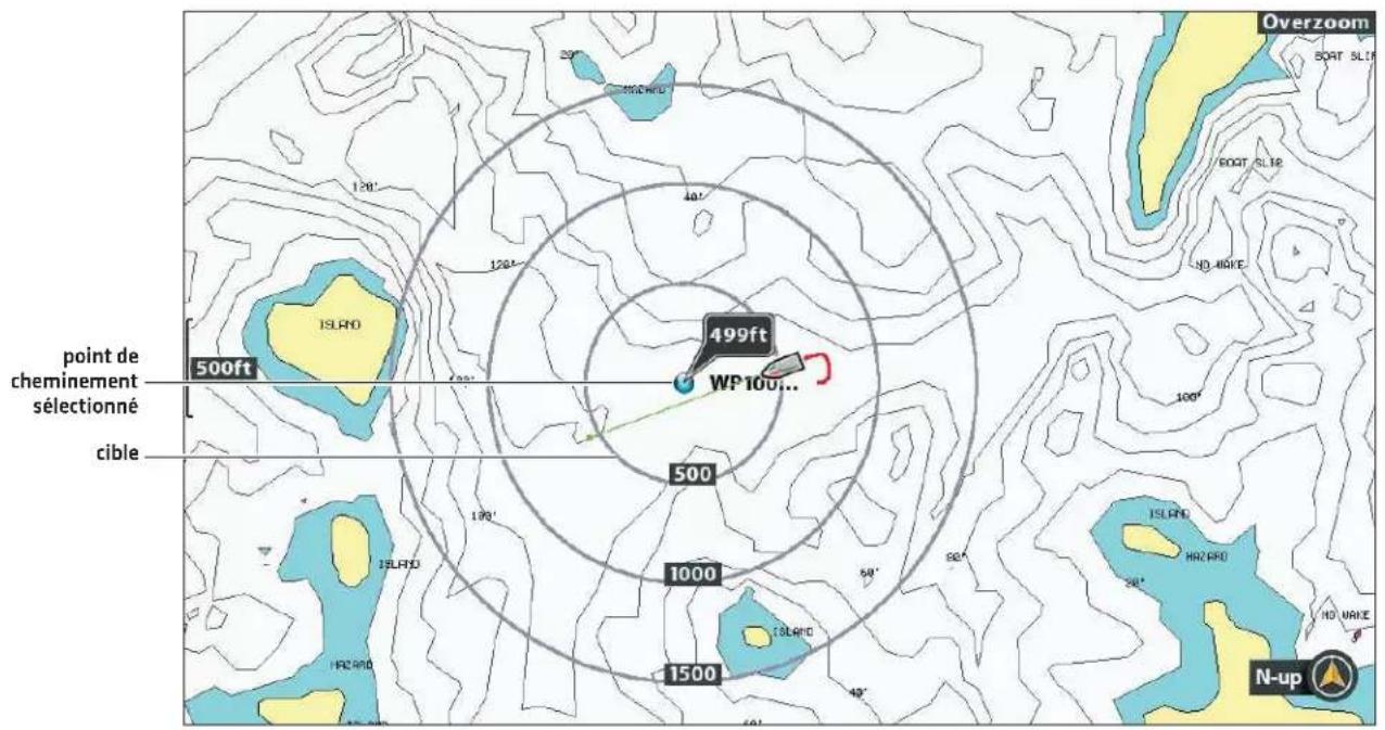 point de cheminement sélectionné cible 500ft 499ft WP 100... 500 1000 1500 Overzoom SOAT SLIC BOGT SLIC NO WAKE ISLAND ISLAND HAZAFRO N-up