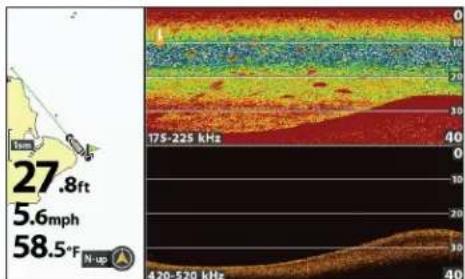 HUMMINBIRD HELIX 9 CHIRP GPS G2N - Afficher une vue cartographique combinée - 7