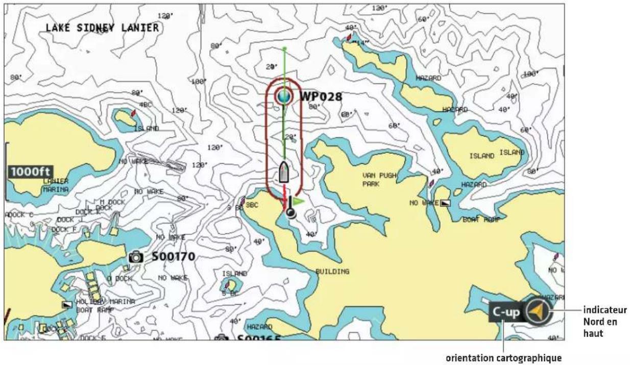 LAKE SIDNEY LANIER WP028 1000ft LADIER MARRA S00170 BUILDING C-up indicateur Nord en haut orientation cartographique