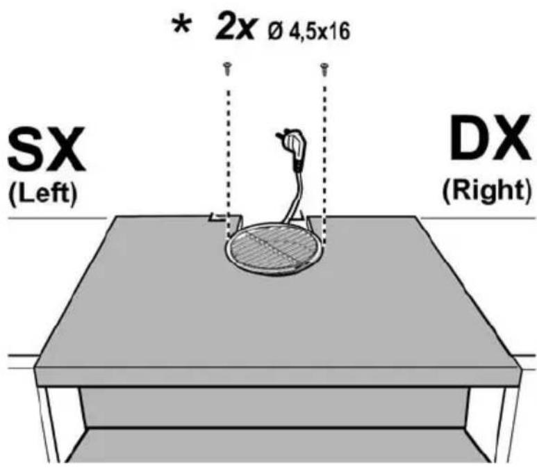 SX (Left) * 2x Ø 4,5x16 DX (Right)