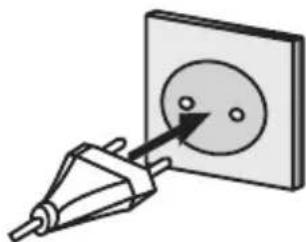 AIWA 24AN4593-12HD - Connect the TV to the mains socket - 1