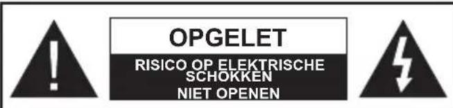 OPGELET RISICO OP ELEKTRISCHE SCHOKKEN NIET OPENEN