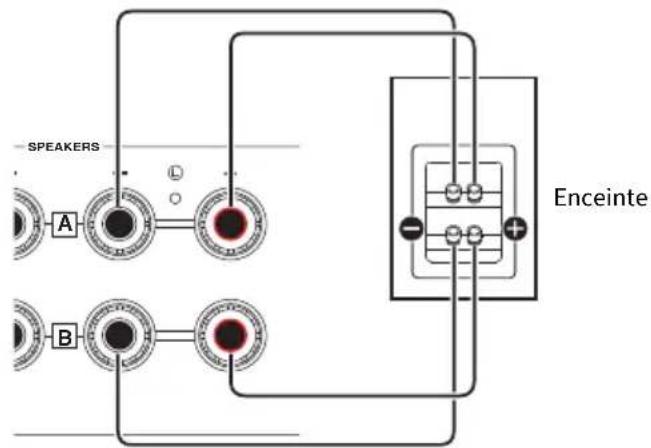 YAMAHA R-N600A - Établissement de connexions bi-câblées - 1