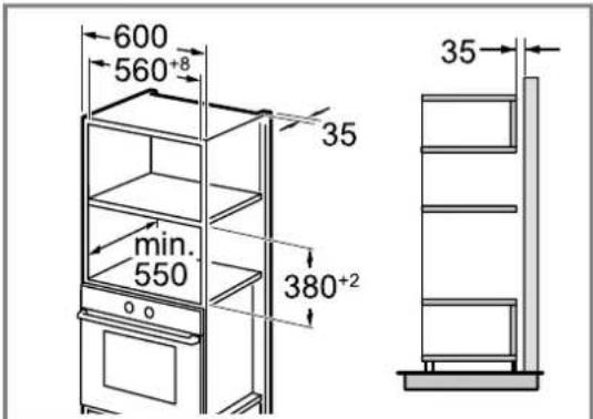 BOSCH BER7321B1 - Montaggio in un mobile a colonna - 1