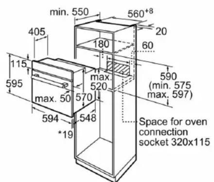 BOSCH HIJ517YS0R - Dimensions: - 1