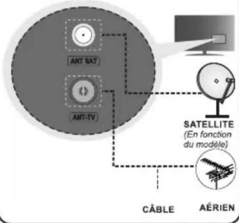 AIWA 24HD4593-12 - Branchez l'antenne à votre téléviseur - 1