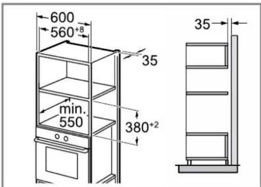 BOSCH BEL7321B1 - Installation dans un meuble haut - 1