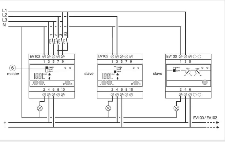 HAGER EV102 - Présentation et raccordement du produit EV102 seul Diagram and connection of EV102 product only - 2