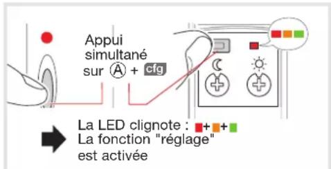 HAGER TRC321B - Réglage des seuils de luminosité - 1