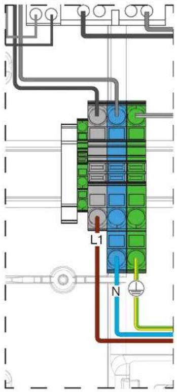 HAGER XEV1K11T2 - Câblage de l'alimentation - 2