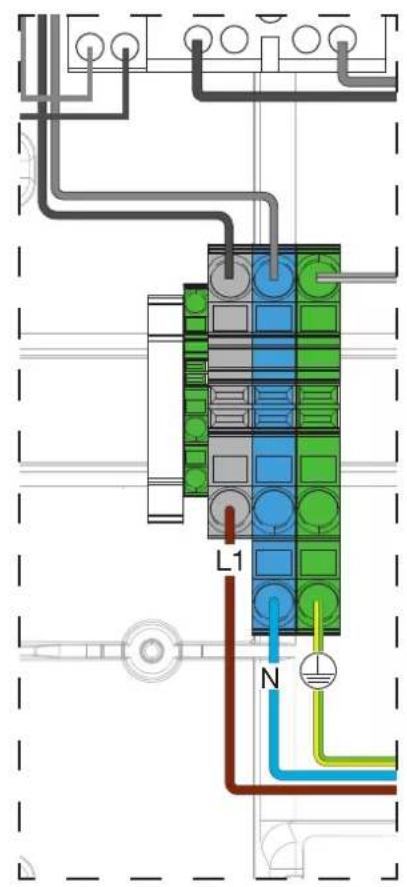 HAGER XEV1K11T2 - Internal wiring of the charging stations - 1
