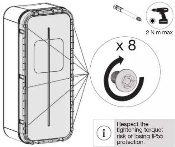 HAGER XEV1K11T2 - Closing the charging station - 1