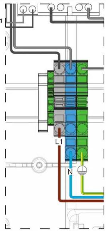 HAGER XEV1K11T2 - Verdrahtung der Stromversorgung - 2