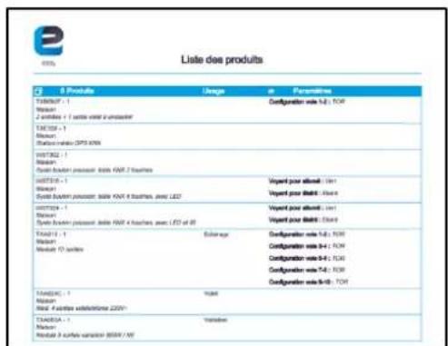HAGER TXA100 - Format du rapport d'installation - 3