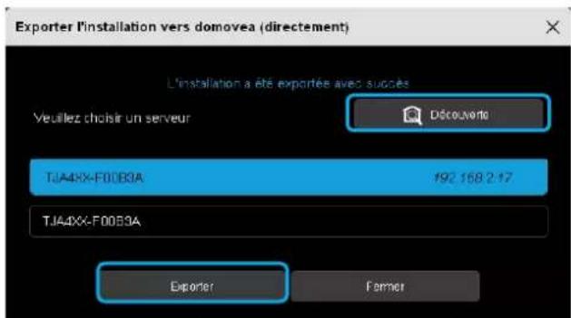 HAGER TXA100 - Exporter l'installation vers domovea (directement) - 4