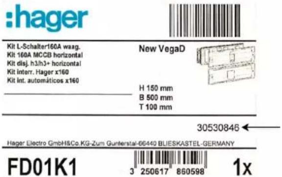 HAGER FD52PN - Étiquettes sur carton d'emballage - 5