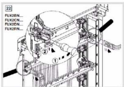 HAGER FD52PN - FD00B... = bracelets guide-fils latéraux pour câblage vertical - 11